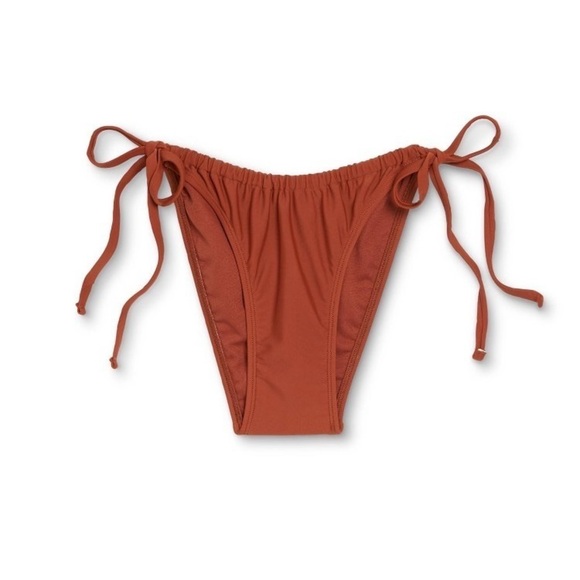 Xhilaration Juniors Orange High Leg Scoop String Bikini Bottom Junior Size 8-10 - Picture 1 of 10